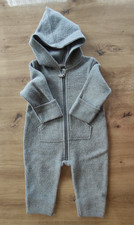 Wollwalk-Overall, 100% Schurwolle, grau, Kapuze,Größe 74, von ernsting´s family 