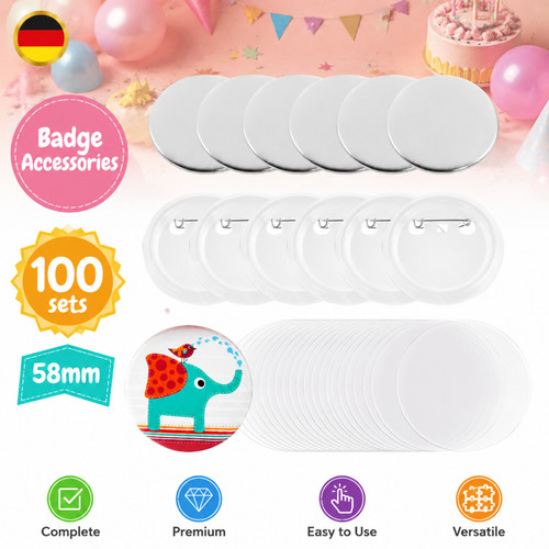 100 stück badge - 100, 58mm