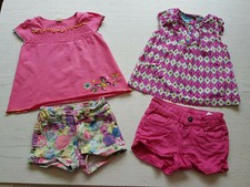 ENGLAND Mode -tolles Mädchen SOMMER Set 92/98 1,5-2J 2x SHIRT 2x Jeans Shorts