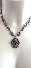 BLACHIAN ANTIK SCHMUCK ° SILBER COLLIER ° 925 ° BAS ° GRANAT ° Trachtenschmuck °