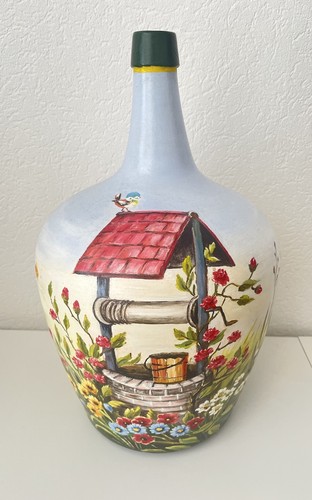 Bodenvase 40cm handgemalt - 40cm, 1989