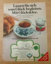 ORIGINAL REKLAME WERBUNG 1978  GLÜCKSKLEE für echten Kaffeegenuß,  Kondensmilch