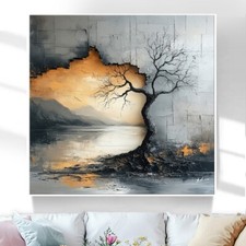 Leinwand Bild Landschaft Baum