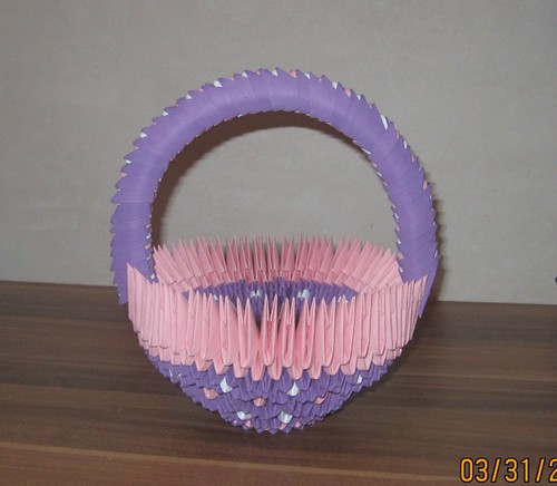 Origami korb handarbeit - origami,