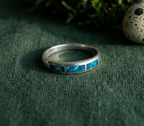 Geometrischer blauer opal - geometrischer,