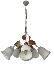 Landhausstil Shabby Chic Florenz Blumen und Glas Kronleuchter Eglo Leuchten