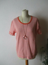 Nosch Damen Shirt Gr. M orange-weiß gestreift 1/2 Arm 