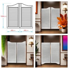 Set Massivholz Schwingtüren - Trennwand Western Salontüren - Lamellenlattentüren