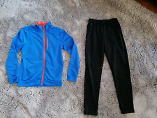 Adidas Trainingsanzug Jacke Hose Jungen Gr. 152 blau schwarz