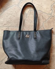schwarze Handtasche Kunstleder von Deichmann