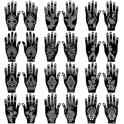 Henna tattoo schablonen kit - tattoo,