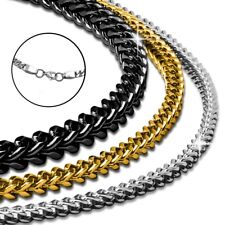 Königskette Halskette Panzerkette Herren Edelstahlkette viereckig Armband 