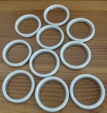 10 Gardinenringe mit Gleiteinlage für Edelstahl Vorhangstangen mit 16 - 20 mm Ø