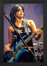 Die Warnung spielt blauer Bass