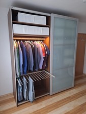 Kleiderschrank mit Glasschiebetüren - Pax