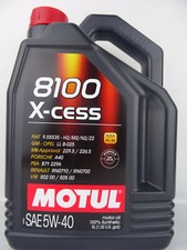 Motul 8100 X-Cess 5W40 Motorenöl 5W-40 Motoröl Öl VW 502.00 505.00 229.5 5 Liter