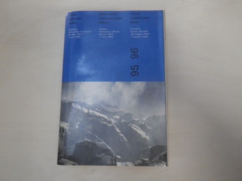 Kursbuch schweiz sbb - kursbuch, 1995/