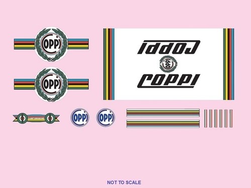 Fausto coppi bicycle decals - coppi,
