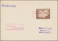 Landpost Kochtschütz über Lublinitz, Gefälligkeits-O auf Drucksache