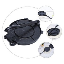 NEU Pizzapresse Kuchenpresse Teigpresse Pizzateig Presse Tortillapresse Black