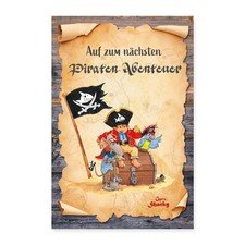 Käpt'n Sharky Auf Zu Neuen Piratenabenteuern Poster 40x60 cm, One size, Weiß