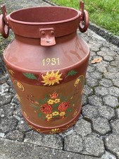 Alte bemalte 1981 Milchkanne, Dekokanne, Schimständer, Deko 8,4 Kg