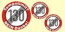 Tempolimit 130 km 3er Set Nein