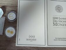 2 Silbermünze/Medaille 1200 Jahre Deutsche Münzgeschichte aus Silber mit 999-er