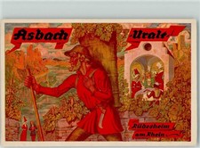 10639036 - 6220 Ruedesheim Asbach Uralt Winzer Rebmesser Bildstock Weinlese