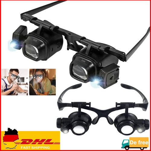 Led lupenbrille kopflupe - led,