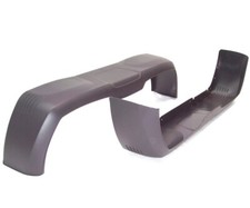 2 x Tandem Doppelachs Kotflügel Trailer Anhänger Kunststoff schwarz 24/146 cm