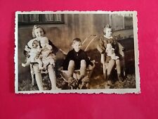 Altes Foto Puppen antik Mädchen Girls Junge Boy Strümpfe Rollschuhe old Photo