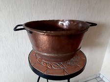 Antiker Kupferkessel / Kupfertopf - Hammerschlag