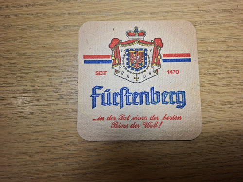 Alter bierdeckel fürstenberg - alter,
