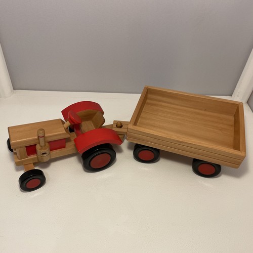 Holz traktor mit - holz-traktor, anhänger