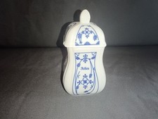 Julius Lange Porzellan Indisch Blau Strohblume Saks blau Vorratsdose Nelken