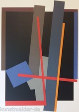 Rudolf VALENTA (1929-2015) 70x100 Farbsiebdruck Anno 1995 DIPTYCHON LINKS 15/25
