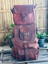 Leder Reisegepäck Rucksack groß Vintage Tasche Kombi 1+1 Taschen