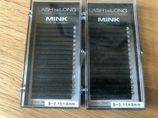 LASH be LONG Wimpern Extensions MINK soft&glossy B-0.15x8mm +9mm NEUWERTIG