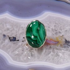 Malachit Ring, 925er Silber