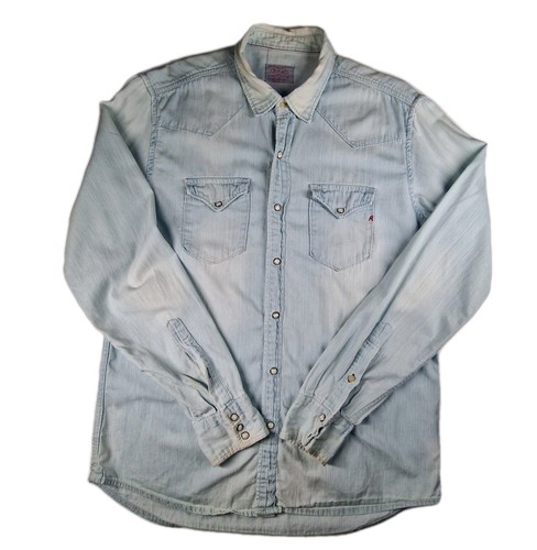 Replay jeanshemd hellblau - replay, xl