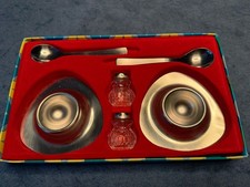 6 teiliges Eierbecher, Frühstücks Set INOX für 2 Personen PS FORM in OVP