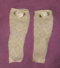 Puppensocken  f. Puppen Gr. 55-60 cm, beige 12x4 cm