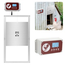 Automatische Hühnerklappe Elektrisch Hühnertür Hühnerstalltür Alu Haustierklappe