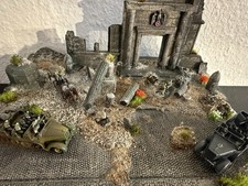 Modellbau Diorama 1:72, 1:87,2. Weltkrieg Bunker Trümmer Ruine WW2