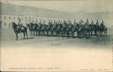 Ak KuK-Armee, Husaren zu Pferden, Aufstellung - 11226448