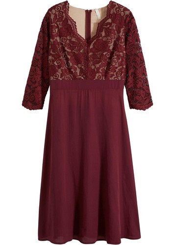 Kleid mit tiefem ausschnitt - kleid,