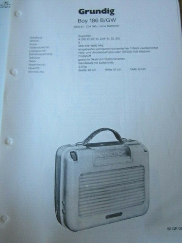 Schaltplan radio grundig boy - grundig,