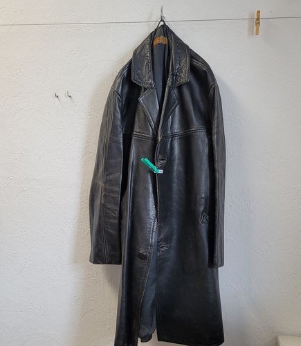 Herren ledermantel schwarz - herren,