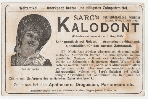 Werbung sarg s - f., kalodont